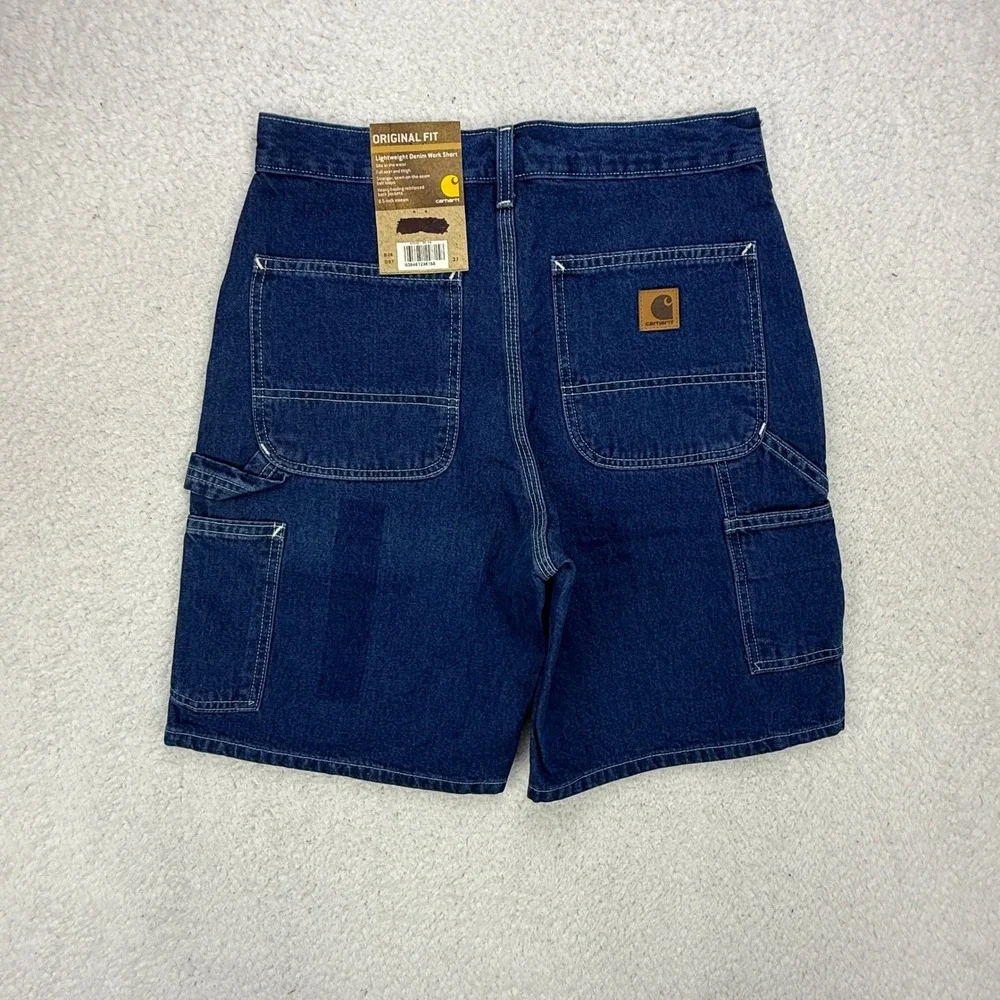 Carhartt Original Fit Denim Jean Work Shorts Mens 32 B28 DST Darkstone NWT